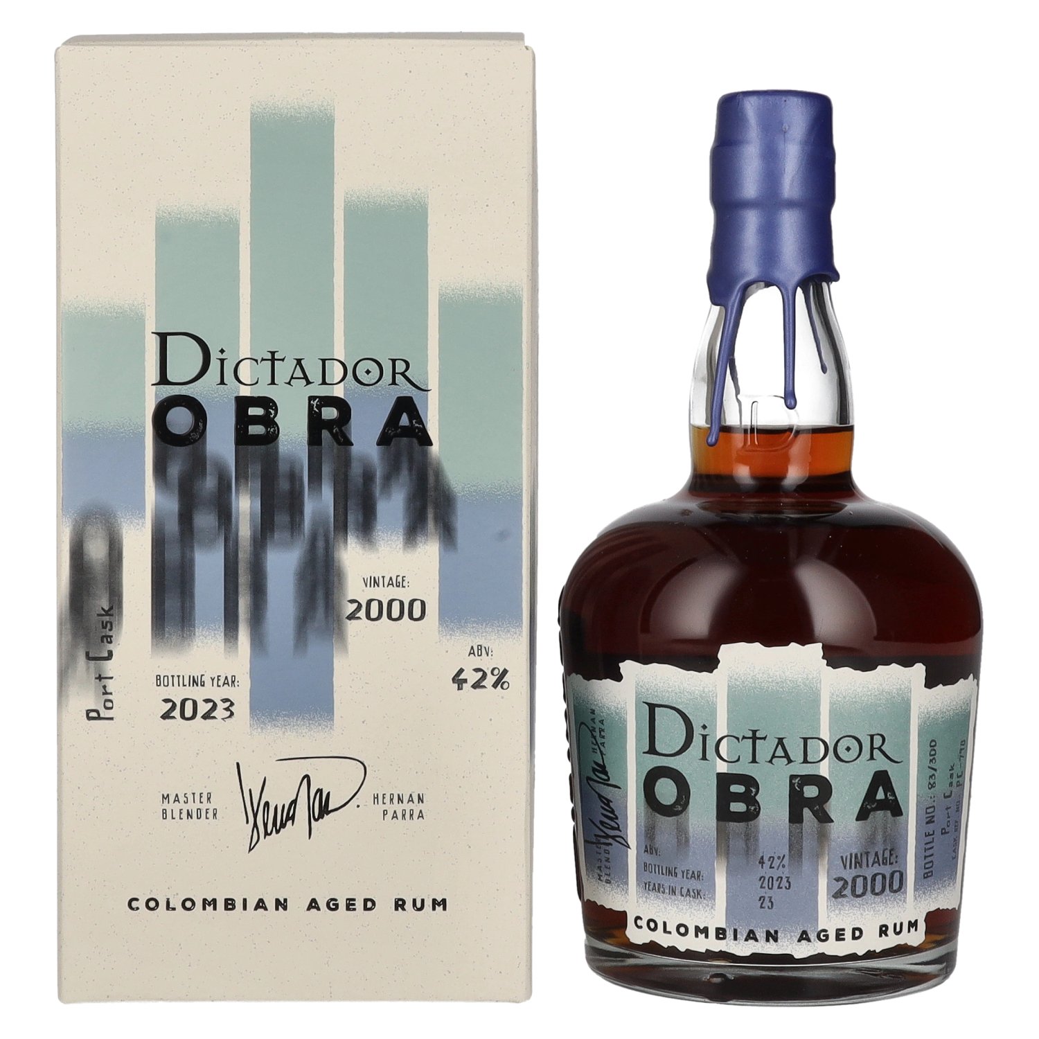 Rhum Dictador Dictador OBRA VINTAGE 23 Years Old PORT CASK Rum 2000 42% Vol. 0,7l en boîte cadeau