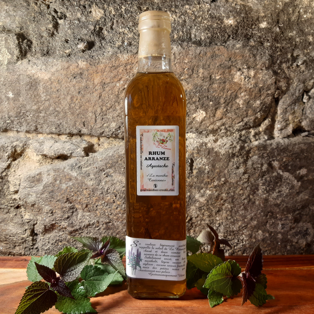 Rhum Arrangé Agastache – La menthe Coréenne – En direct de Gourmandises Créoles (Côtes d’Armor)