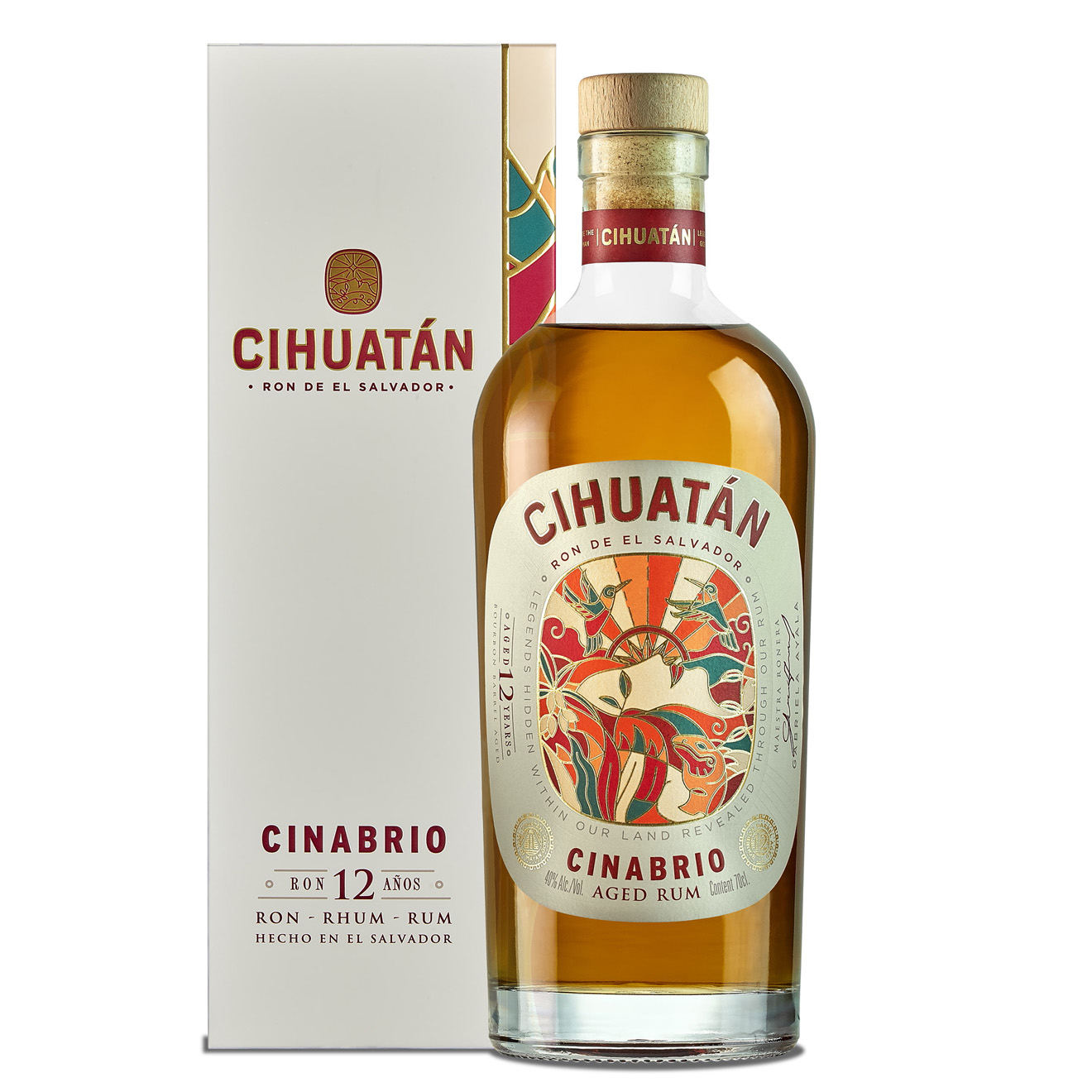Spiritueux – 1 Rhum Cihuatan Cinabrio 12 ans 40% 70cl + étui