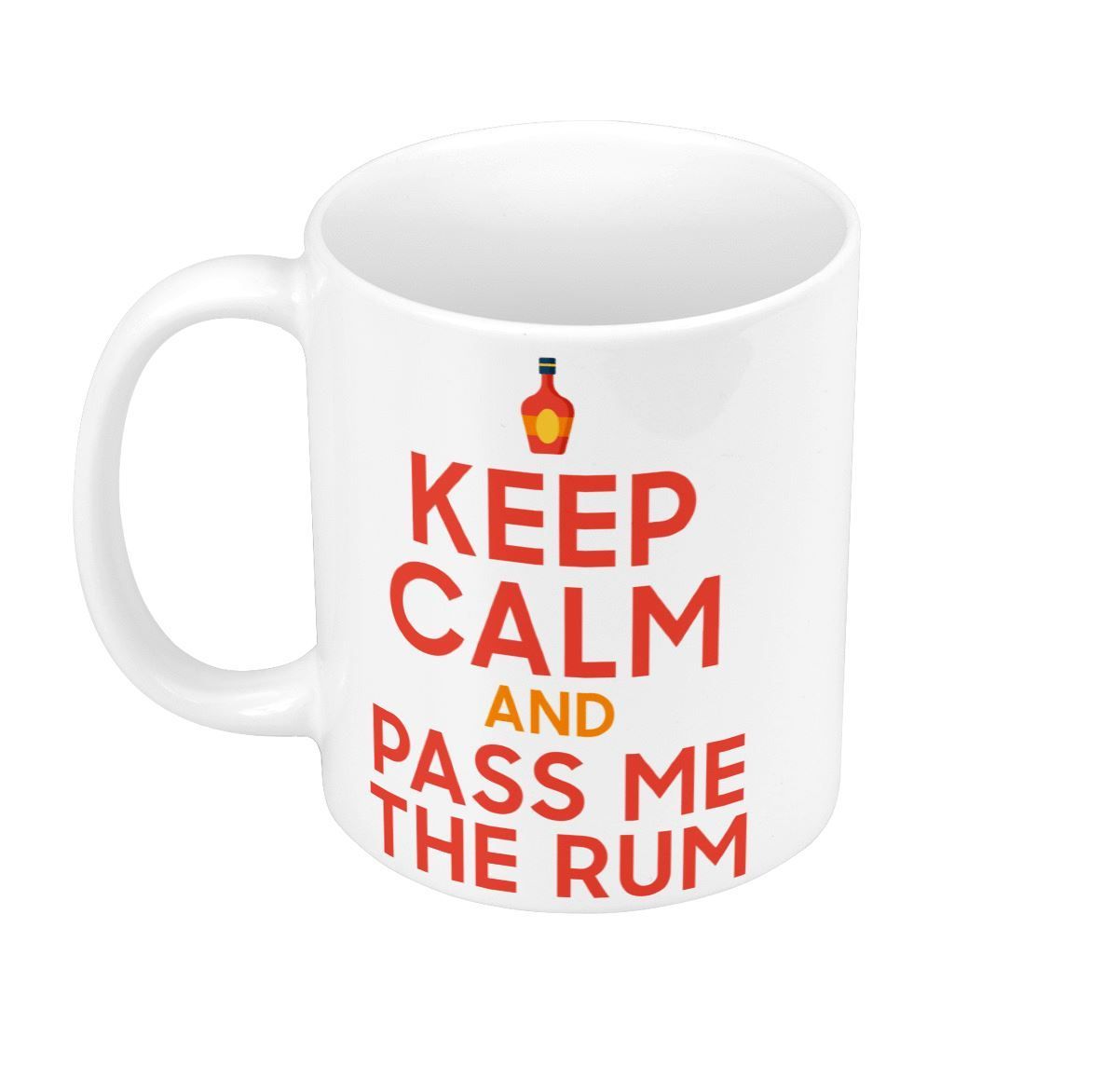 Mug Céramique Keep Calm And Pass Me The Rum Parodie Angleterre Rhum