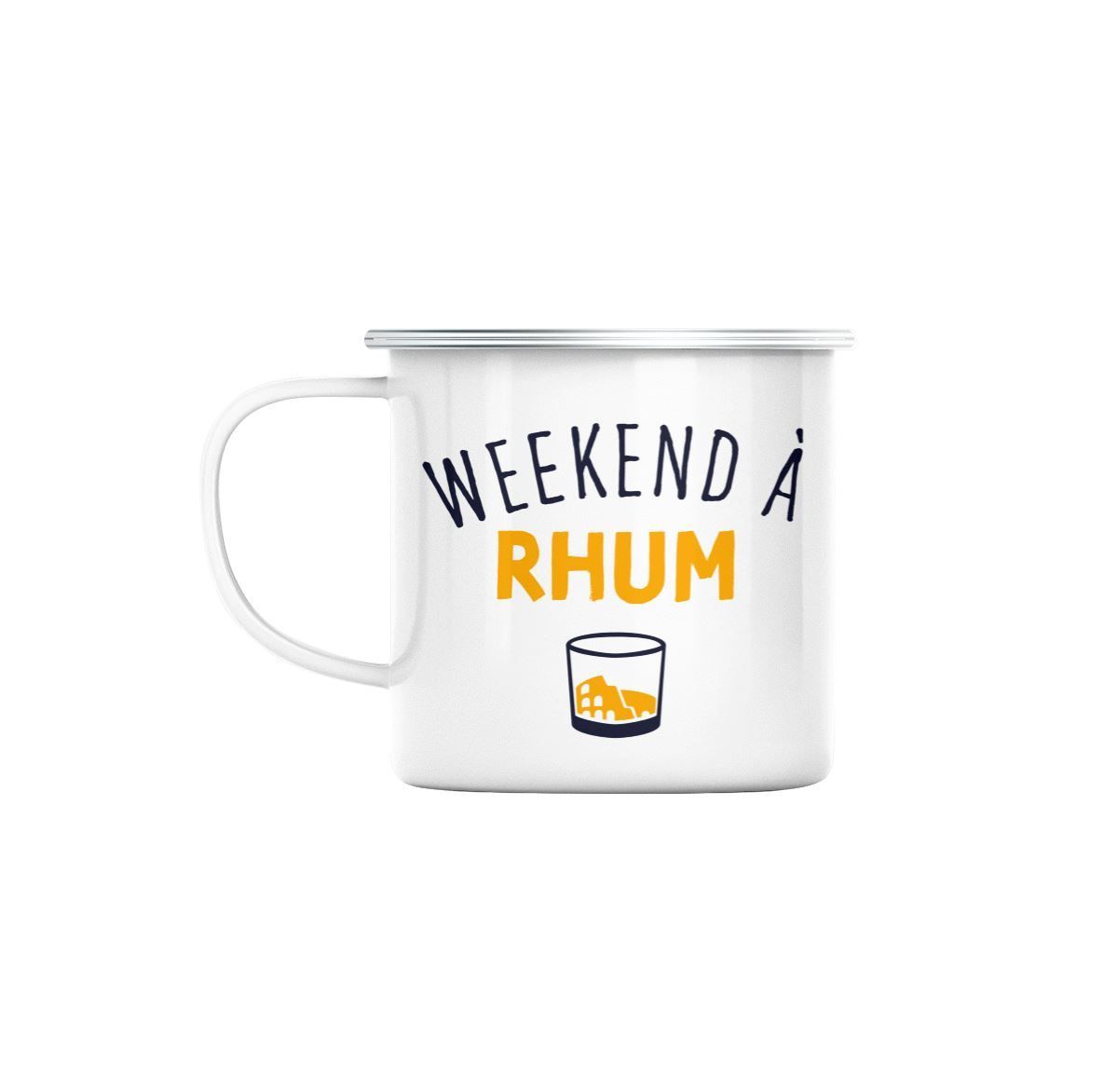 Mug En Métal Emaillé Weekend À Rhum Soirée Apéro Rome