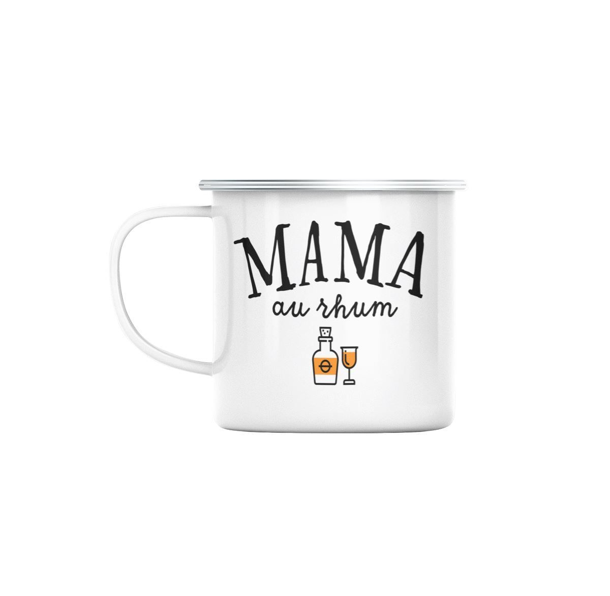 Mug En Métal Emaillé Mama Au Rhum