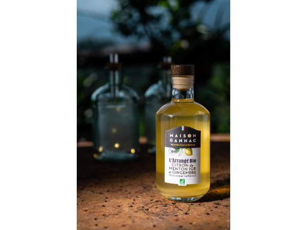 L’arrangé Bio au Citron De Menton  et Gingembre – 50 cl – En direct de Maison Gannac (Alpes-Maritimes)