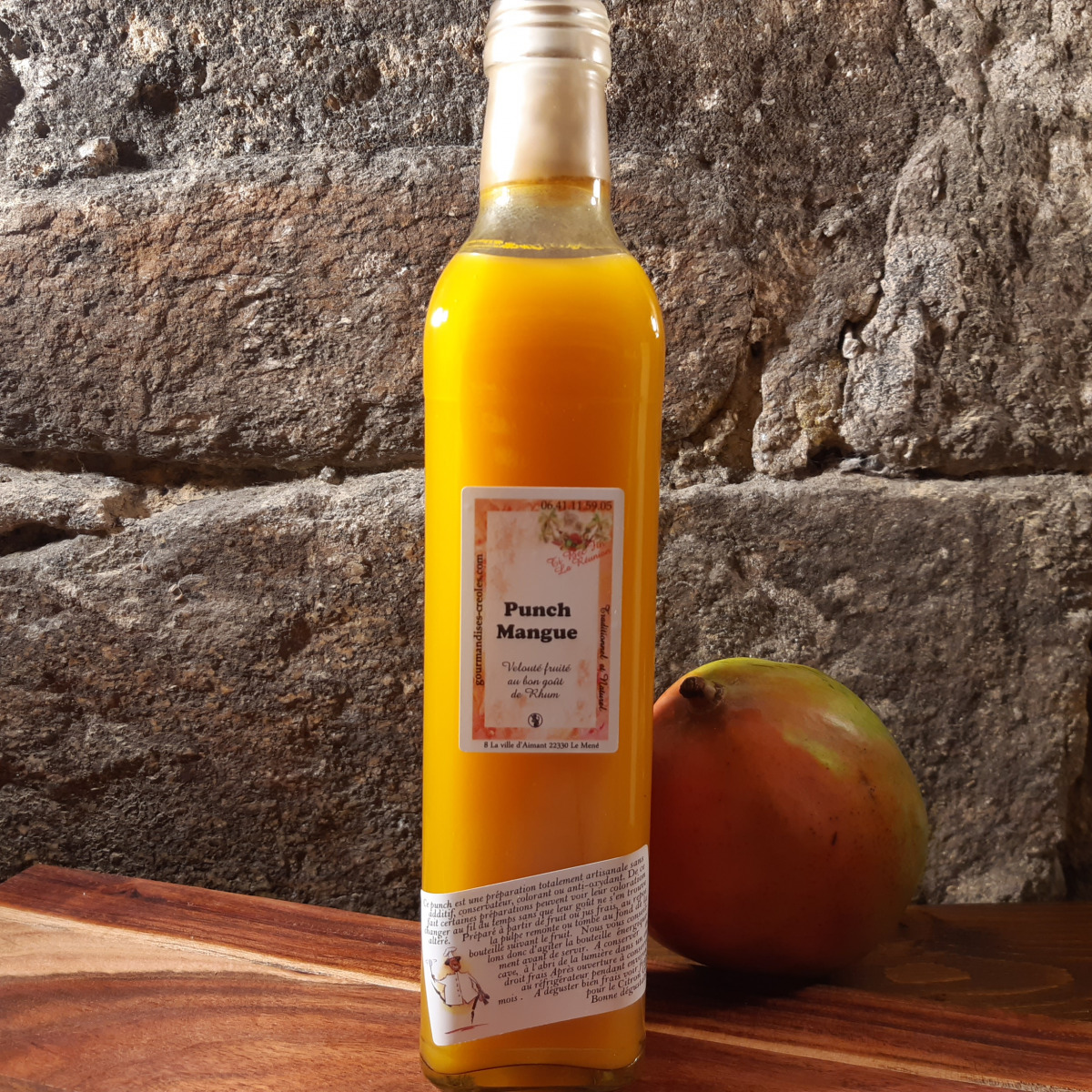 Punch Mangue – Velouté fruité au bon goût de Rhum – En direct de Gourmandises Créoles (Côtes d’Armor)