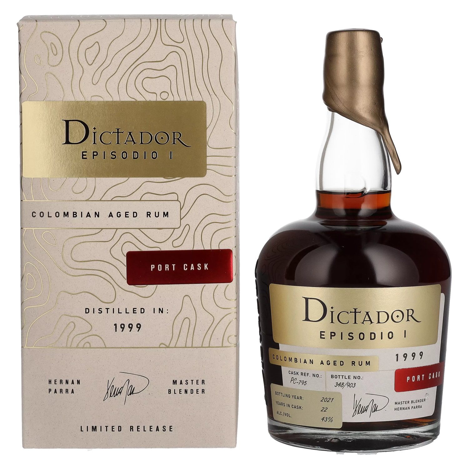 Rhum Dictador Dictador EPISODIO I 22 Years Old PORT CASK Rum 1999 43% Vol. 0,7l en boîte cadeau