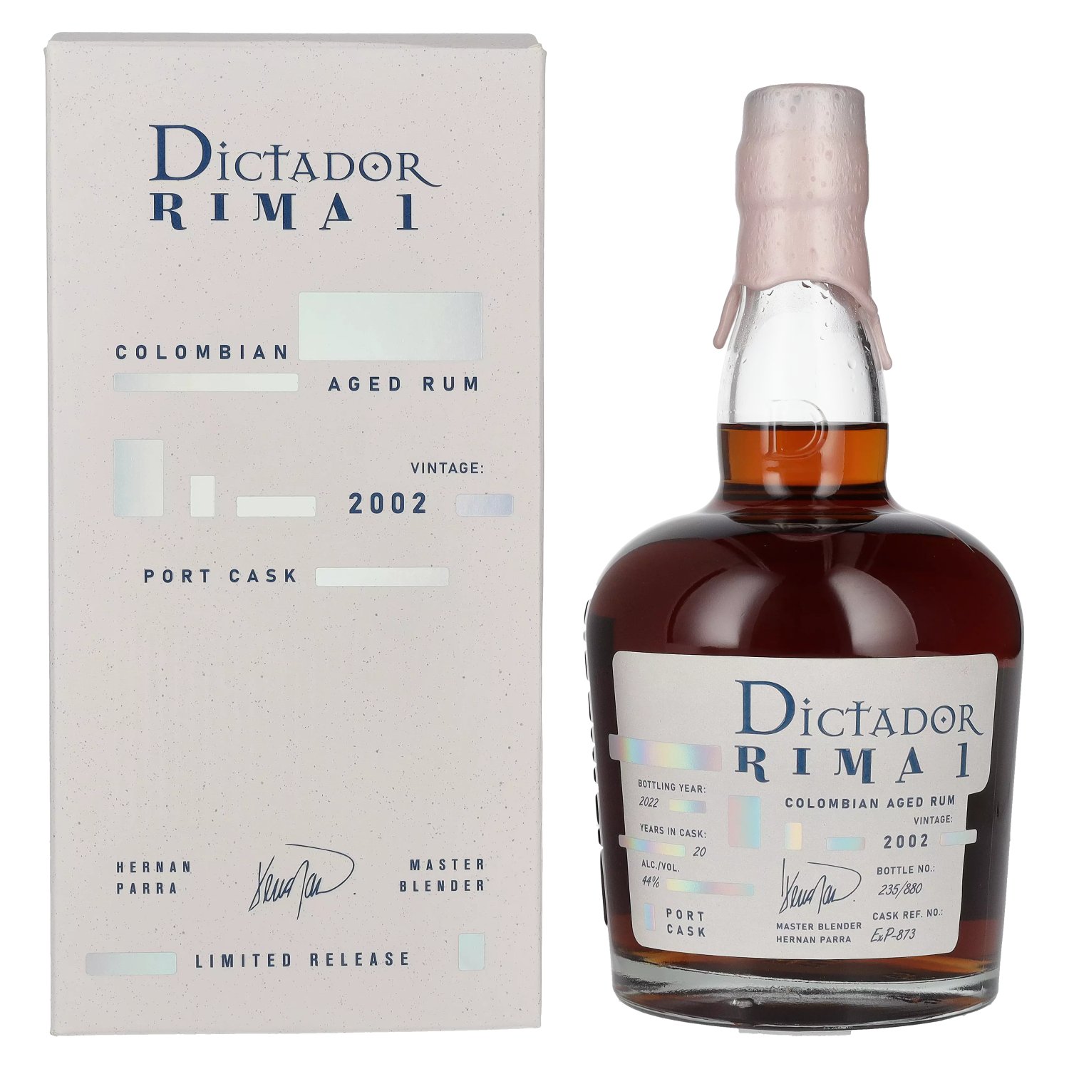 Rhum Dictador Dictador RIMA 1 20 Years Old PORT CASK Vintage 2002 44% Vol. 0,7l en boîte cadeau