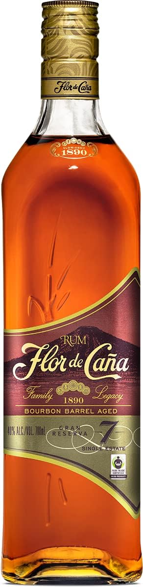 FLOR DE CAÑA – 7 ans Gran Reserva – Rhum Ambré – 40% -70 cl