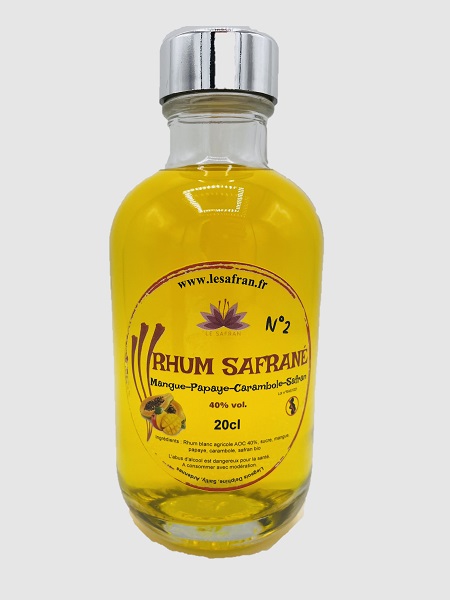 Rhum arrangé Mangue Papaye Carambole Safran n°2 – En direct de Le safran – l’or rouge des Ardennes (Ardennes)