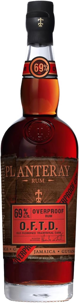 PLANTERAY RUM – (Ex Plantation) – Old Fashioned Traditional Dark – Rhum Ambré Overproof – Origine : Caraïbes – Notes de Café, Vanille & Caramel – 69 % Alcool – 70 cl