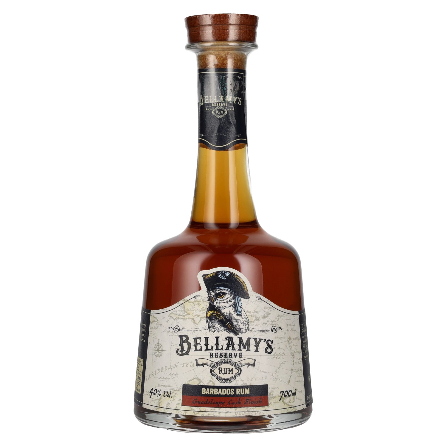 Rhum de réserve Bellamy’s Bellamy’s Reserve Rum GUADELOUPE CASK FINISH Barbados Rum 40% Vol. 0,7l