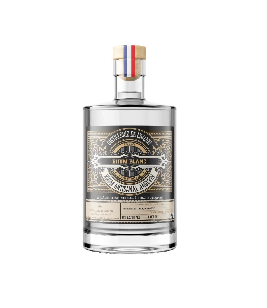 Rhum blanc – 1er Rhum distillé en Anjou – 70 cl – Produit en Anjou – En direct de Distillerie de l’Anjou (Maine-et-Loire)