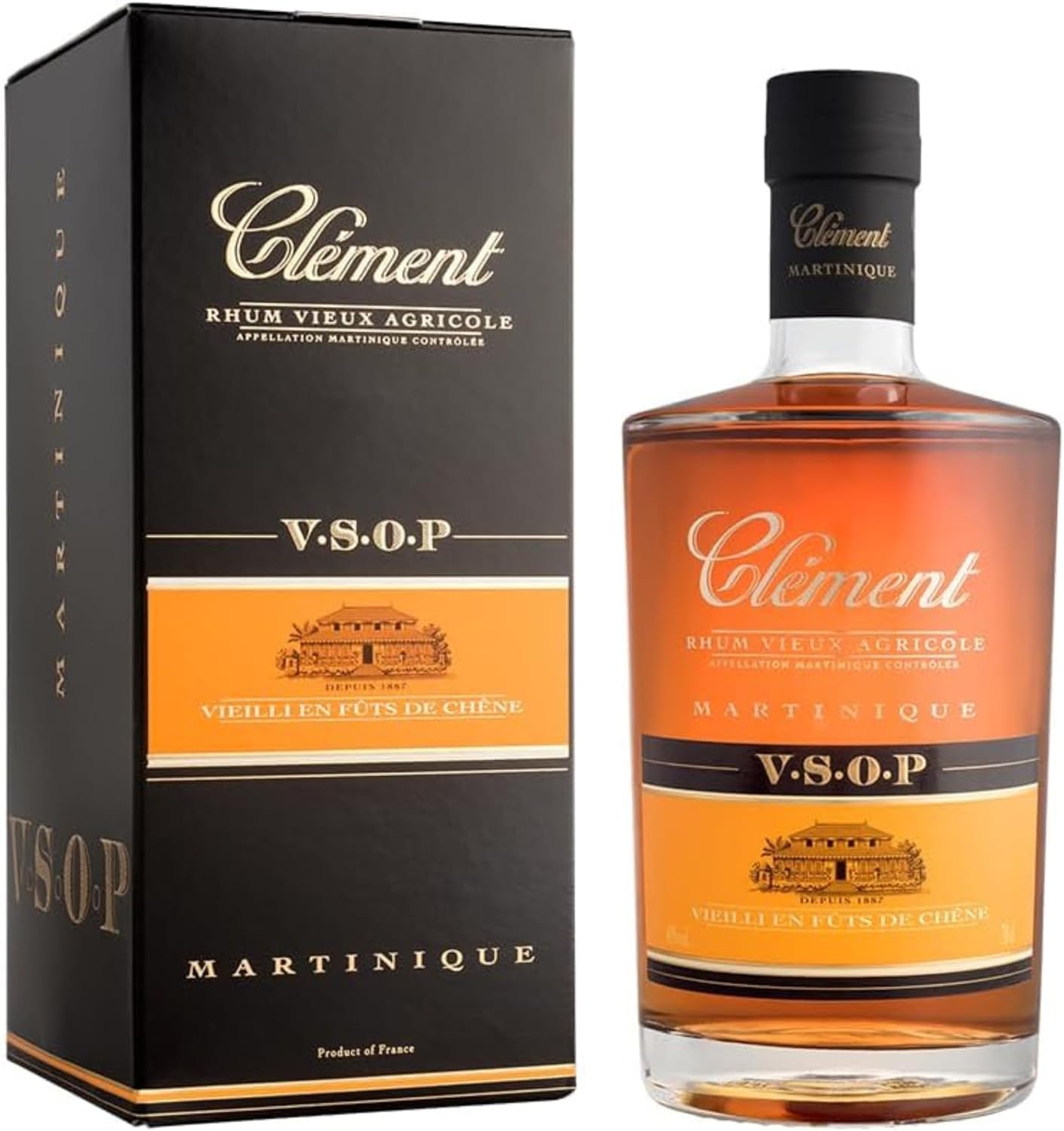 Clément- Rhum Vieux Agricole VSOP – Martinique – Vieilli en fûts de chêne – 40% Vol – 700 Ml