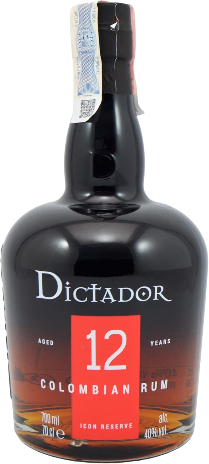 DICTADOR – 12 Ans – Rhum Vieux Ambré -Origine : Colombie – Notes de Figues & Réglisse – Vieilli en Fût de Bourbon & Sherry – 40% Alcool – 70 cl