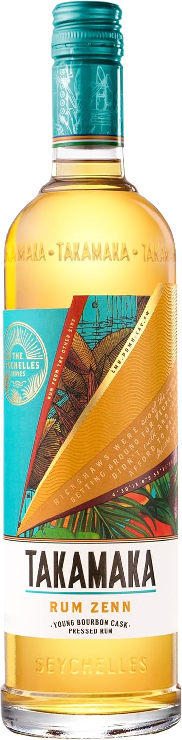 TAKAMAKA – Rum Zenn – Rhum de mélasse – 40% Alcool – Origine : Seychelles – Bouteille 70cl