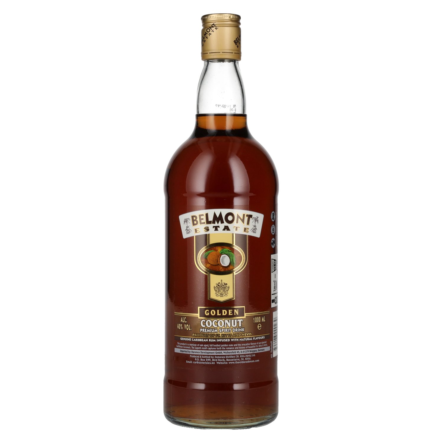 Rhum Belmont Belmont Estate GOLDEN COCONUT Premium Spirit Drink 40% Vol. 1l