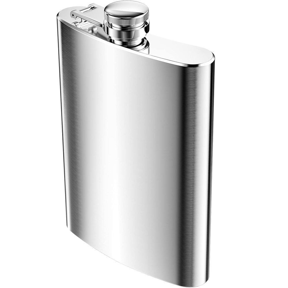 Flasque De Poche Portable En Acier Inoxydable 180ml Pour Whisky Et Autres Spiritueux