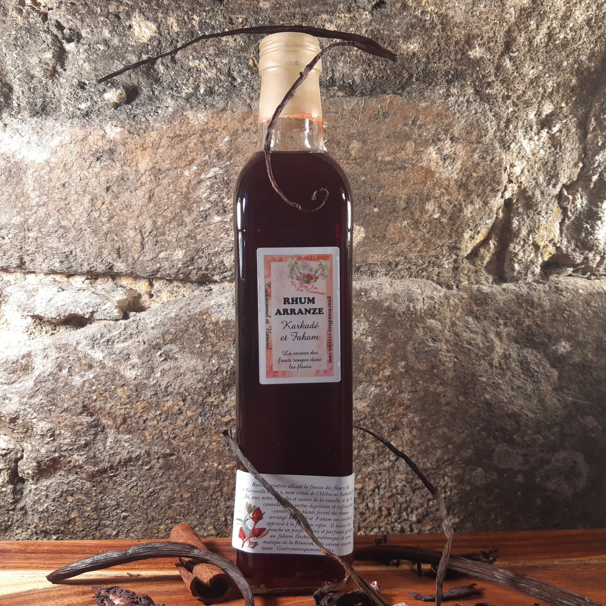 Rhum Arranzé Karkadé et Faham – Fruits rouges et Fleurs – En direct de Gourmandises Créoles (Côtes d’Armor)