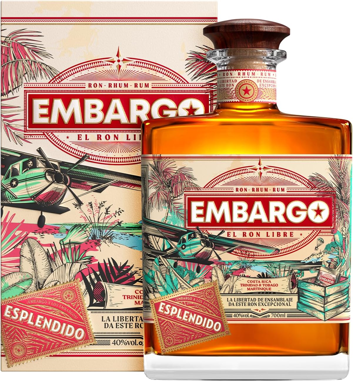 EMBARGO – Rhum Esplendido – Médaille d’or Rum & Cachaça Masters 2023 – Grande médaille d’or Concours Mondial de Bruxelles 2017 – 40 % Alcool – 70 cl