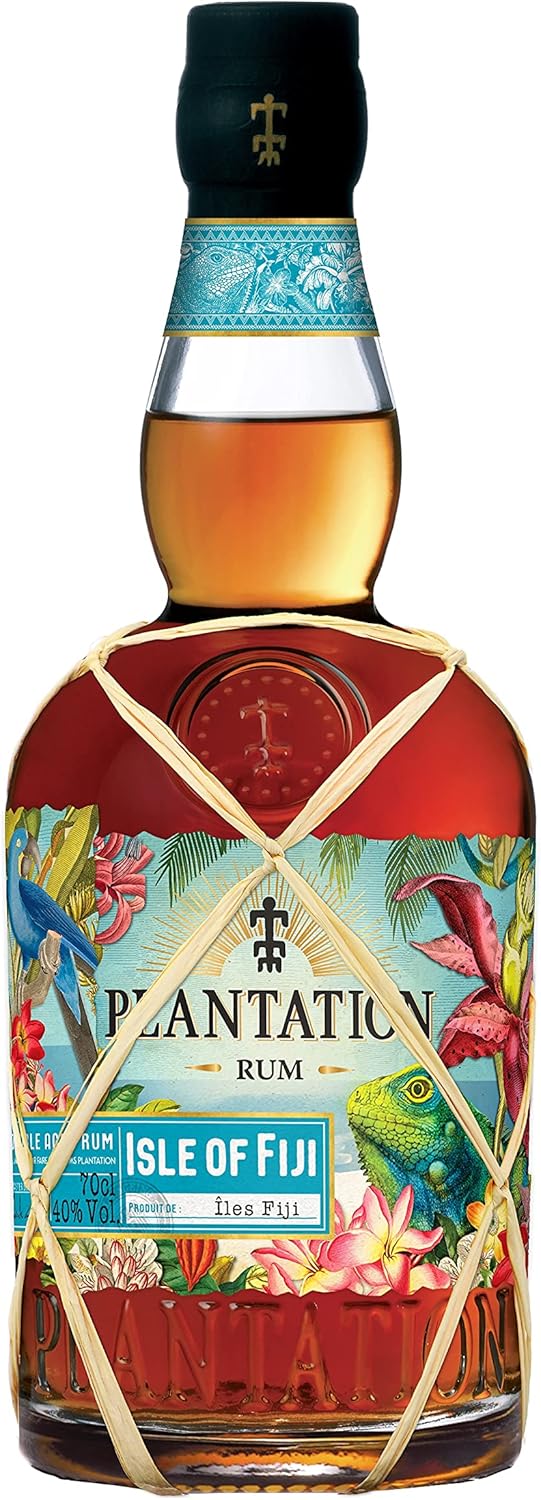 PLANTATION RUM – Isle of Fiji – Rhum Vieux Ambré – Origine : Îles Fidji – Notes de Fruits exotiques & Vanille – 40% Alcool – 70 cl, 700 milliliters