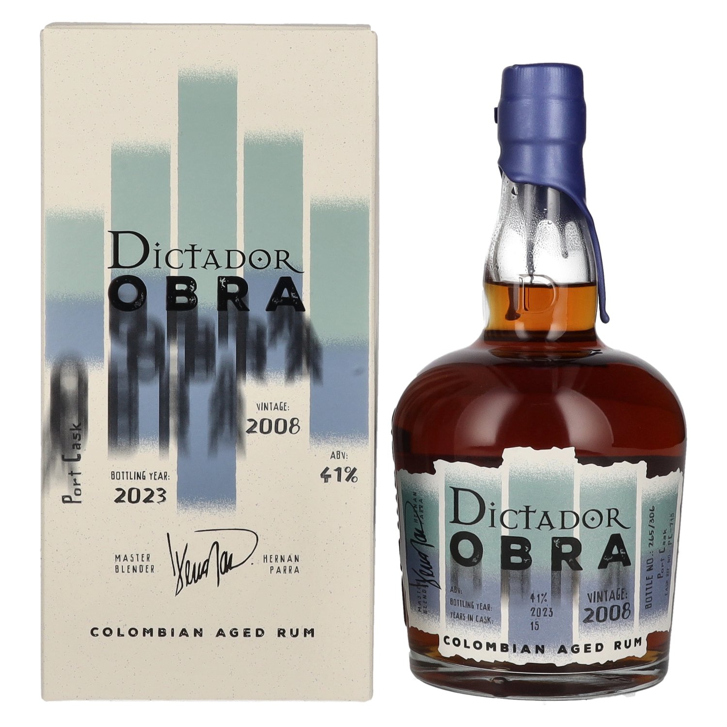 Rhum Dictador Dictador OBRA VINTAGE 15 Years Old PORT CASK Rum 2008 41% Vol. 0,7l en boîte cadeau