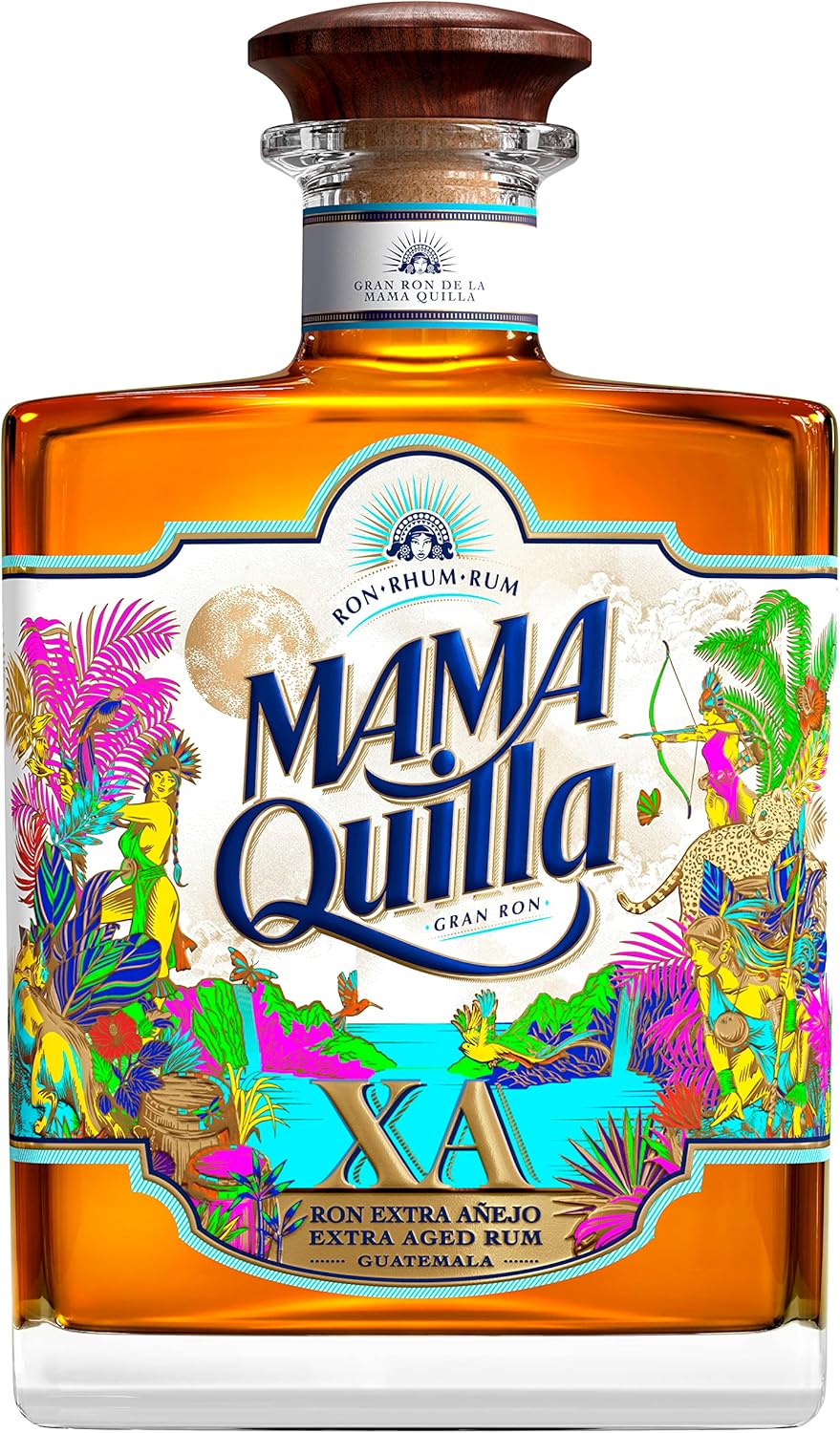 MAMA QUILLA – Rhum Vieux XA – Médaille d’or Rum & Cachaça Masters 2022 – 40 % Alcool – Origine : Guatemala – Bouteille de 70 cl