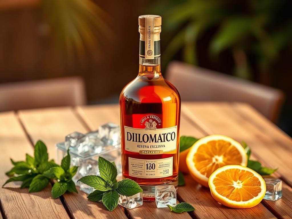 Bouteille de Diplomático Reserva Exclusiva pour cocktails été 2025