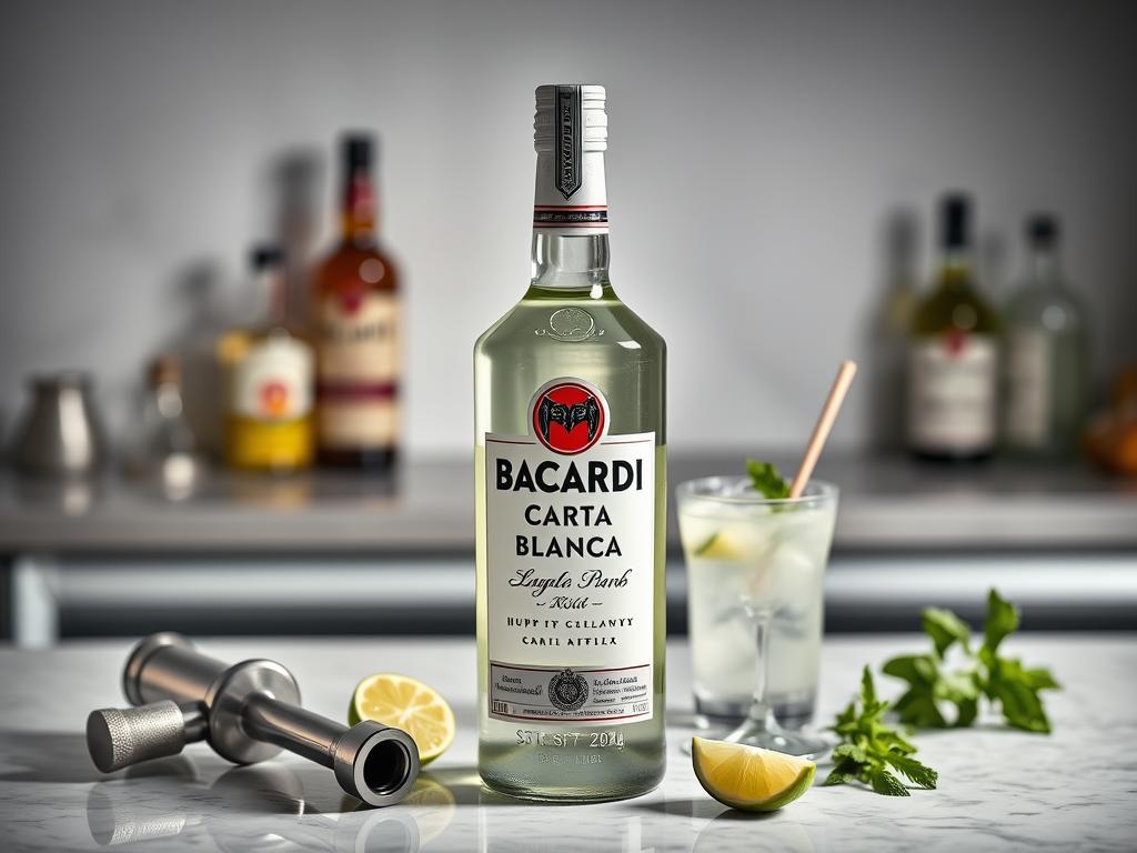 Bouteille de rhum Bacardi Carta Blanca pour mojito