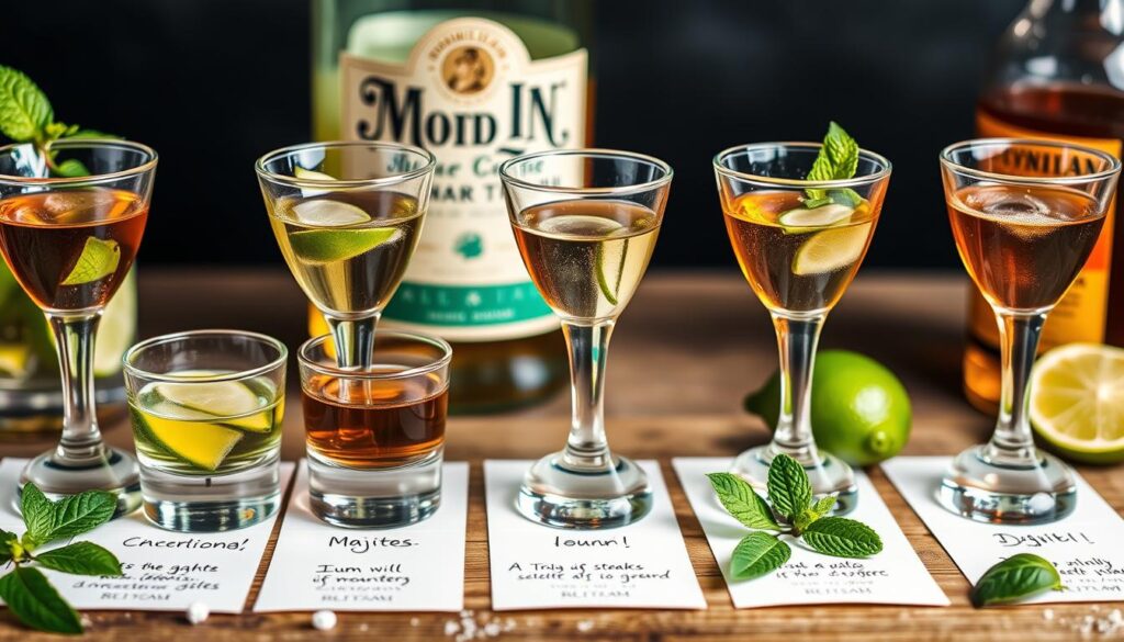 Dégustation comparative de rhums pour mojito