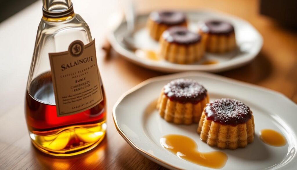 Image de rhum ambré avec des cannelés