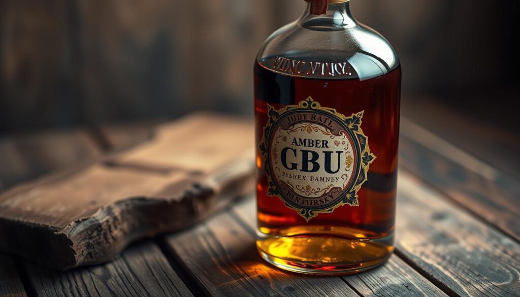 Image d'une bouteille de rhum ambré