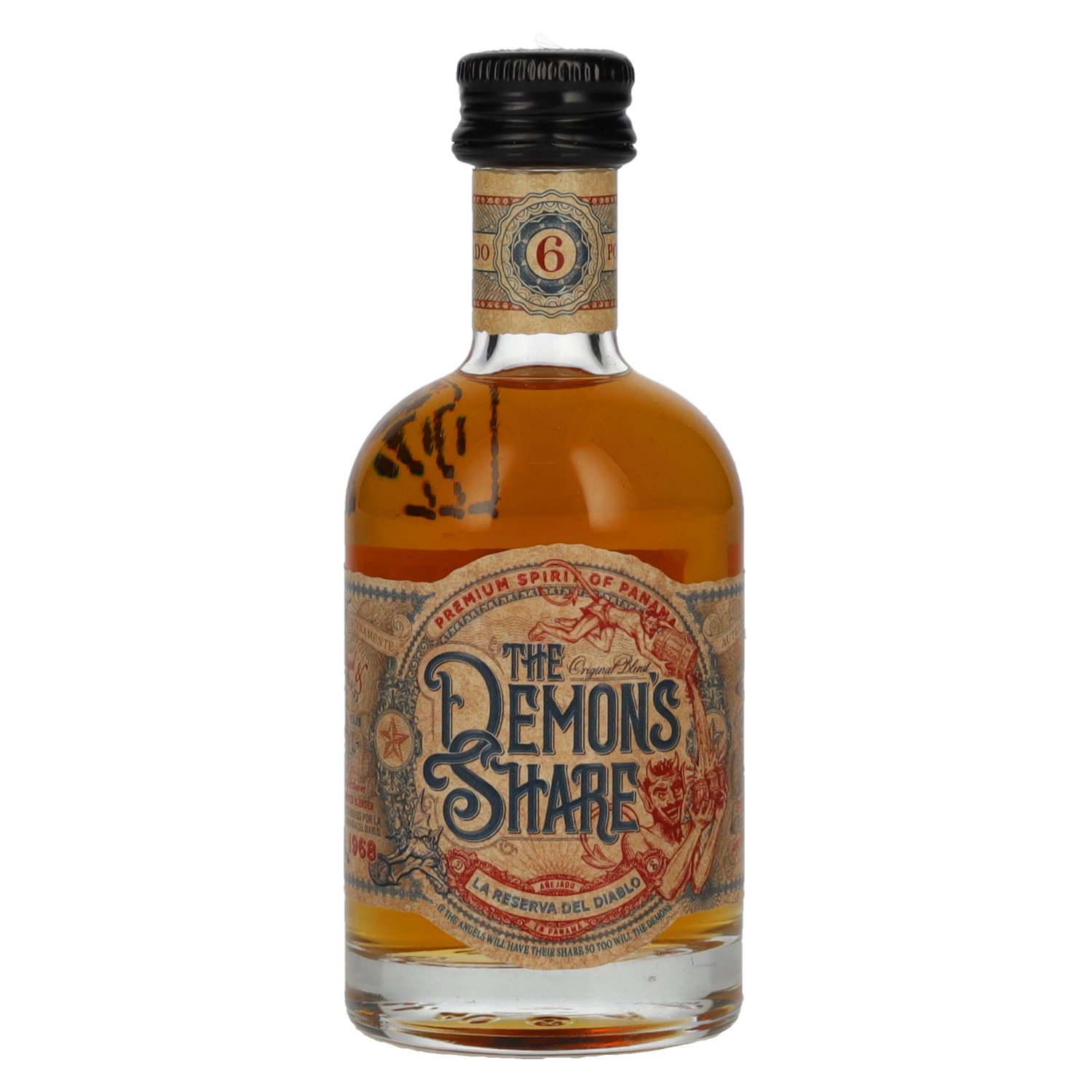 Le rhum Demon’s Share The Demon’s Share 6 Years Old Spirit Drink 40% Vol. 0,05l