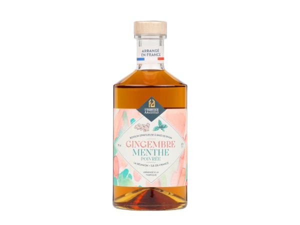 Rhum L’Arrangé Gingembre Menthe – 70cl – En direct de La Fabrique à Alcools (Essonne)