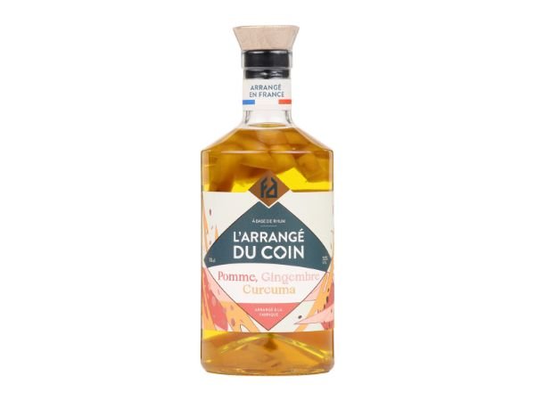 Rhum L’Arrangé du Coin Pomme Gingembre Curcuma  – 70cl – En direct de La Fabrique à Alcools (Essonne)