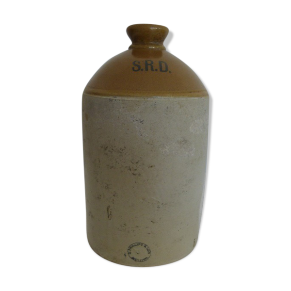 ART Bouteille en grès vernissé marron 18x18x31