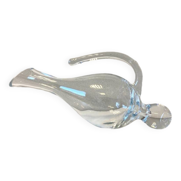 Atypique Carafe Neuve à décanter le Vin Design Cristal Soufflé Art de la Table transparent 40x13x19