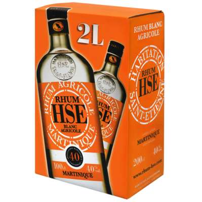 Habitation Saint Etienne Rhum blanc agricole Martinique 40°, HSE (2 l)