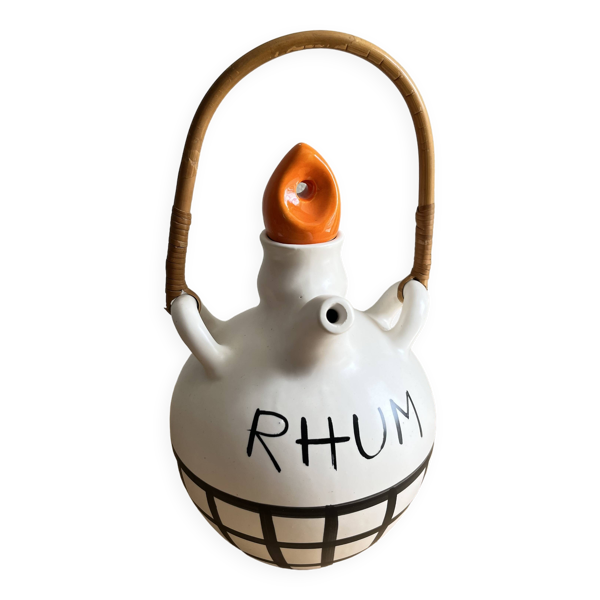 ART Bouteille chevêtre Rhum céramique vintage Lili Voltz multicolore 0x0x0