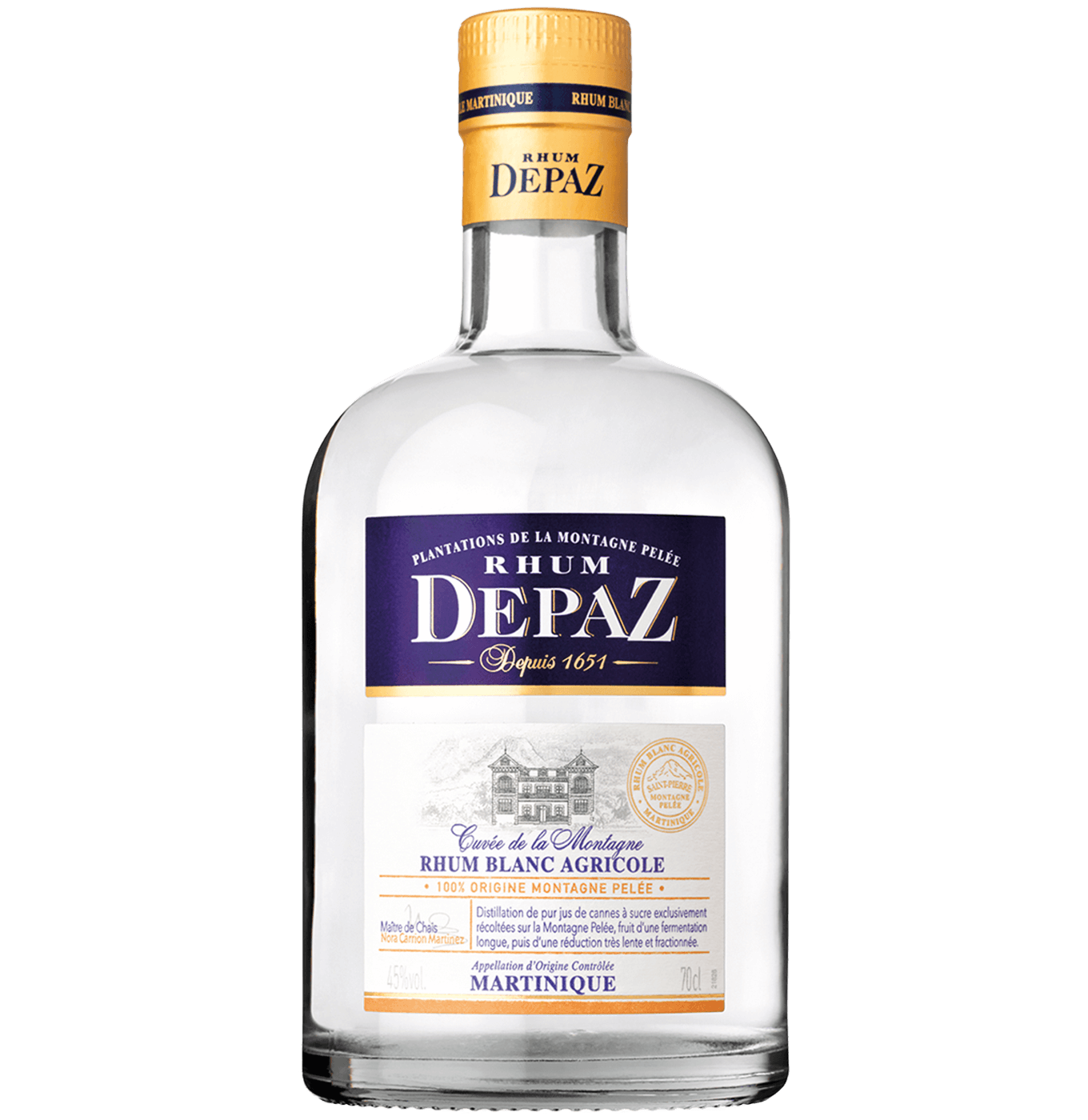DEPAZ Rhum blanc Cuvée de la Montagne 45%
