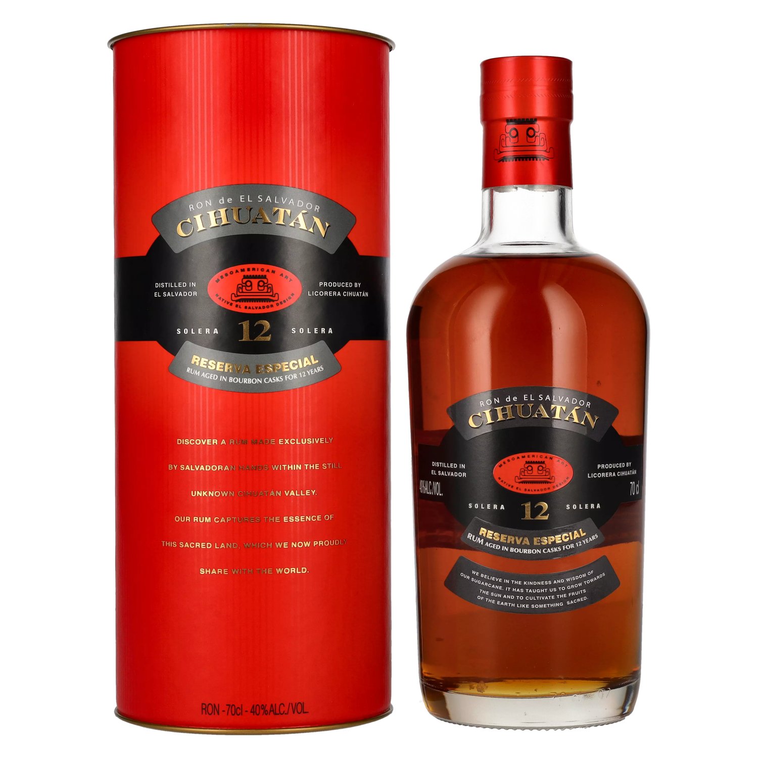 Rhum de Cihuatán Cihuatán 12 Solera Reserva Especial Rum 40% Vol. 0,7l en boîte cadeau