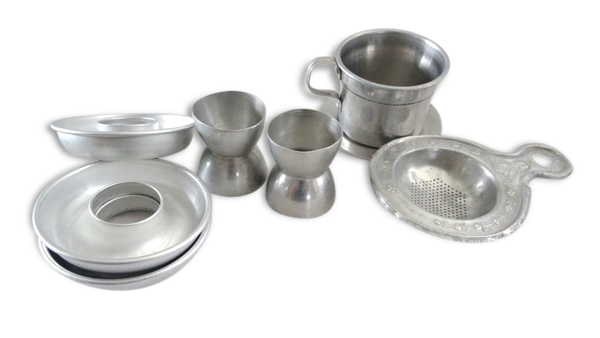 ART Lot en aluminium argent