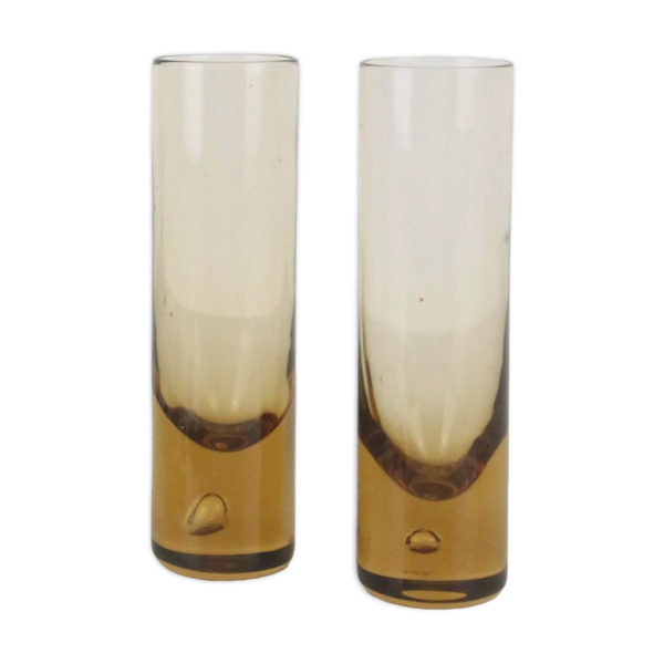 ART Paire de verre à liqueur, 1960, vintage marron 0x0x0
