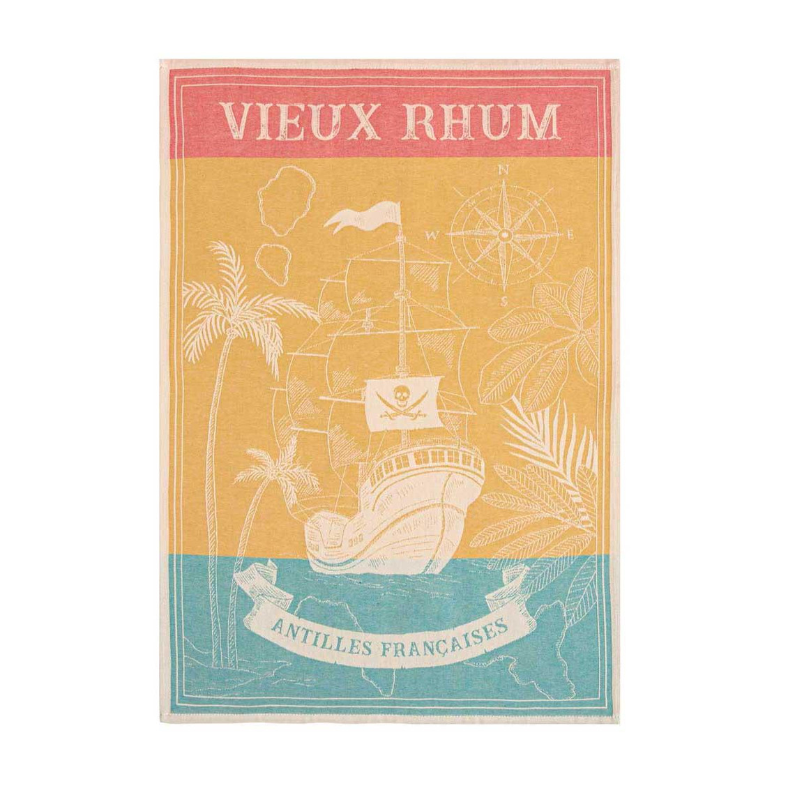 Coucke Torchon en jacquard de coton,Vieux Rhum unisex
